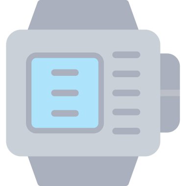 smartwatch simgesi, basit vektör illüstrasyonu