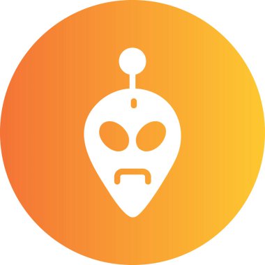 Uzaylı. Web simgesi basit tasarım