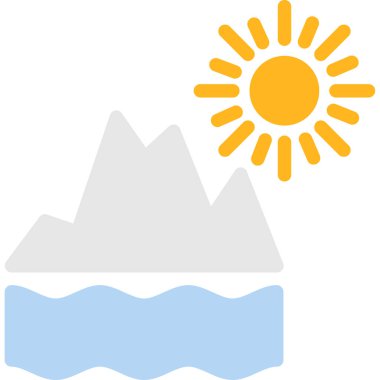 Güneş simgesinin vektör illüstrasyonu