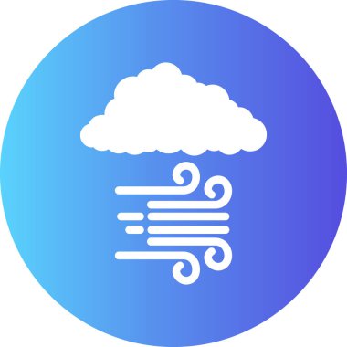 Bulut simgesi soyut arkaplan grubunda izole edildi