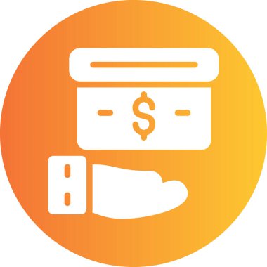 m-cüzdan simgesi, basit vektör çizim