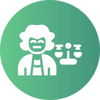 Bir kadın simgesinin vektör illüstrasyonu