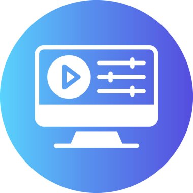 Bilgisayar. Web simgesi basit illüstrasyon