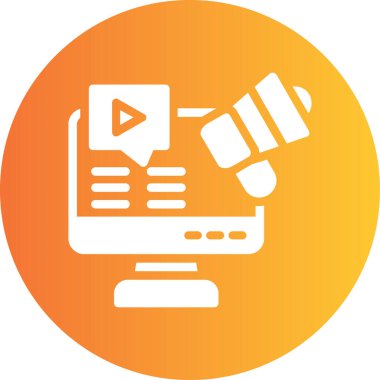 Bir video oynatıcısının vektör illüstrasyonu