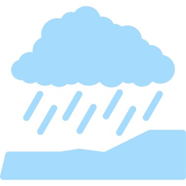 Yağmurlu bulut vektör simgesi