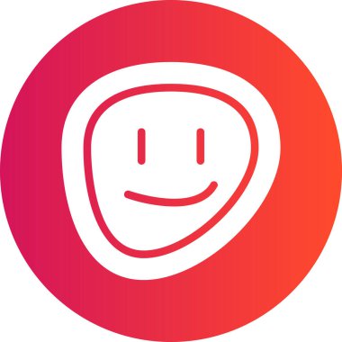 Mutlu yüz simgesi, vektör çizimi