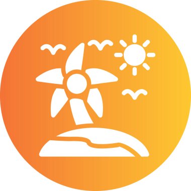 Güneş simgesinin vektör illüstrasyonu