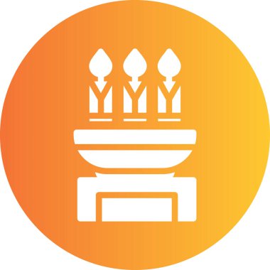 Kek. Web simgesi basit illüstrasyon