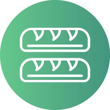 Ekmek. Web simgesi basit illüstrasyon