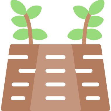 Bitki. Web simgesi basit illüstrasyon