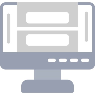 bilgisayar izleyici simgesi düz biçimli