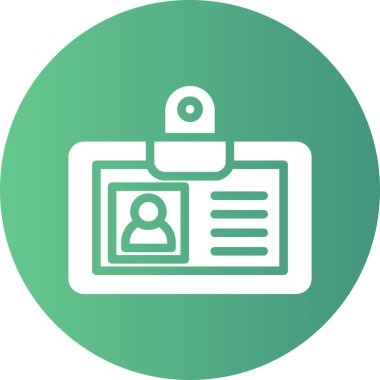 kimliği rozet simge vektör çizim