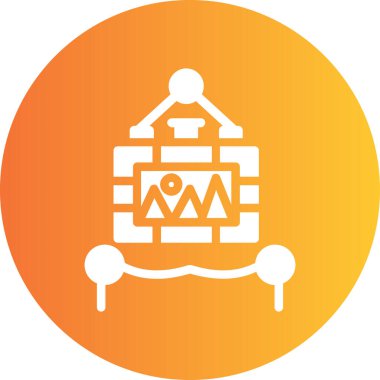 Ev simgesinin vektör illüstrasyonu