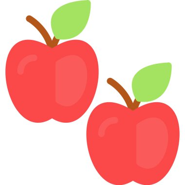 Yemekte elmalı meyve ikonu - içecekler kategorisi