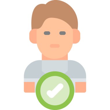 man vektör renk çizgisi simgesi