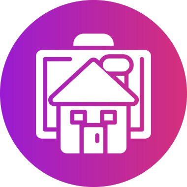 Bir ev simgesinin vektör illüstrasyonu