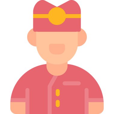 Asker. Web simgesi basit illüstrasyon