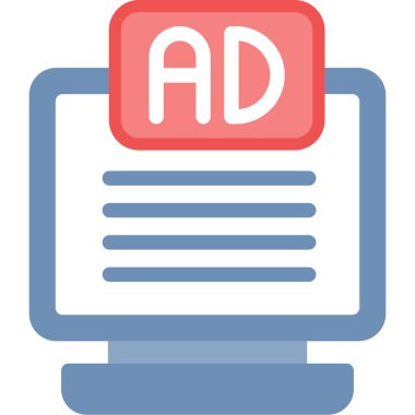 Reklam reklam ikonu düz stil