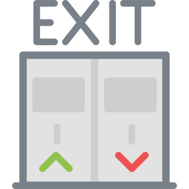 Çıkış düz vektör simgesi