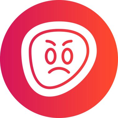 kızgın. Web simgesi basit illüstrasyon