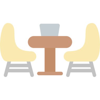 Masa. Web simgesi basit illüstrasyon