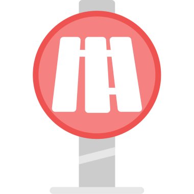 Yol simgesi, vektör illüstrasyonu