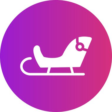 Güzel Kızak Kabartma Vektör Simgesi