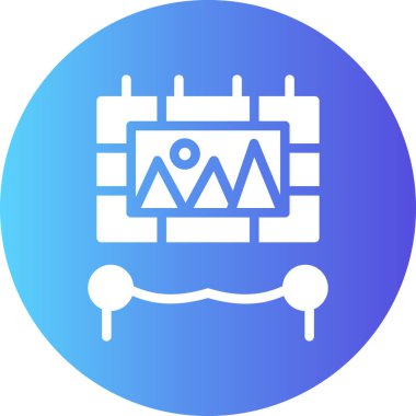 Yol işareti simgesinin vektör illüstrasyonu