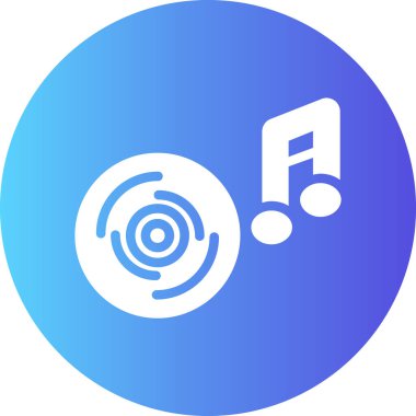 Müzik. Web simgesi basit illüstrasyon