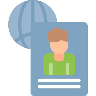 iş adamı düz simgesi