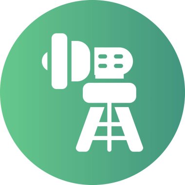 Bir video kamera simgesinin vektör illüstrasyonu