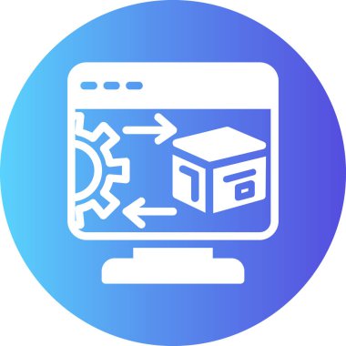 Dizüstü bilgisayar simgesi vektör çizimi