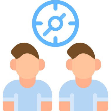 Bir grup insanın vektör çizimi