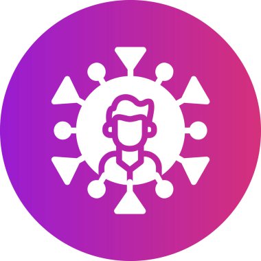 Kar taneli bir adamın vektör çizimi