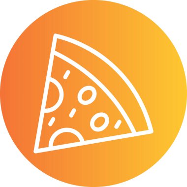 Pizza web simgesi, vektör çizim