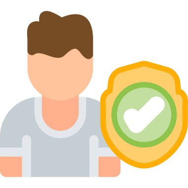 Rozet düz vektör simgesi