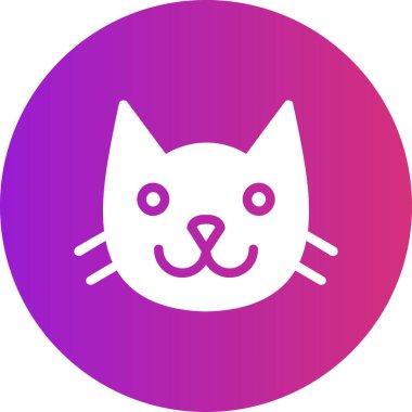 Kedi simgesinin vektör illüstrasyonu