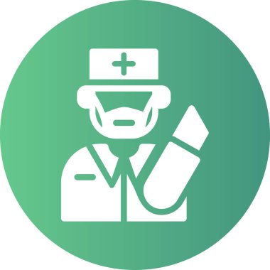 Doktor. Web simgesi basit illüstrasyon
