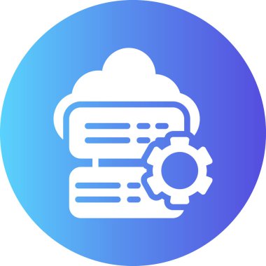 Bulut hesaplama simgesi vektör illüstrasyonu