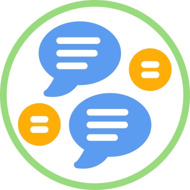 Konuşma baloncukları simgesi, vektör illüstrasyonu