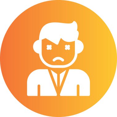 Kızgın adam. resimleme tasarımı