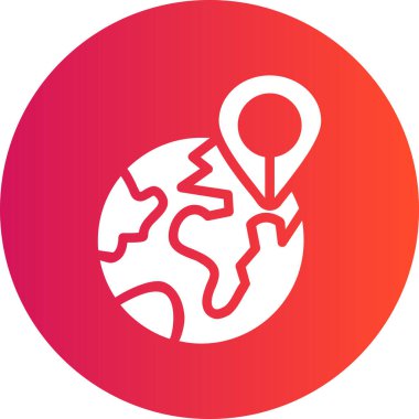 Moda biçimi izole edilmiş arkaplanda harita konumu simgesi