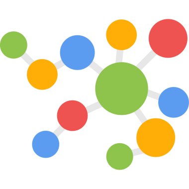 Bir ağın renkli soyut tasarımının vektör çizimi