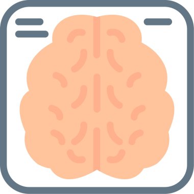 Beyin. Web simgesi basit illüstrasyon