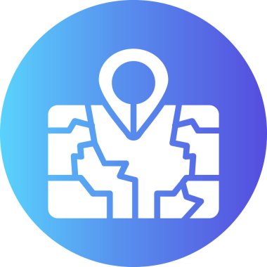 Harita simgesi olan bir adamın vektör çizimi