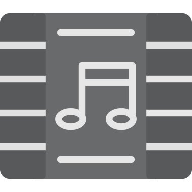 müzik notası ikon vektör illüstrasyonu