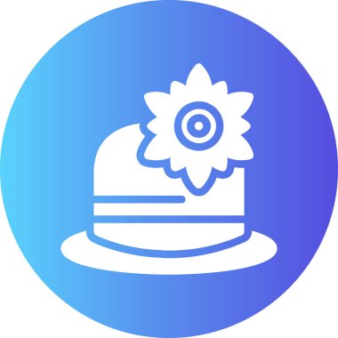 Kek. Web simgesi basit illüstrasyon