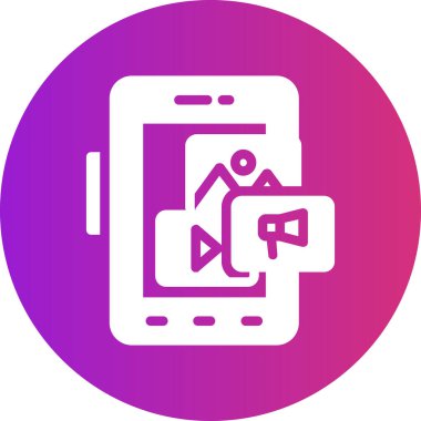 Cep telefonu. Web simgesi basit illüstrasyon