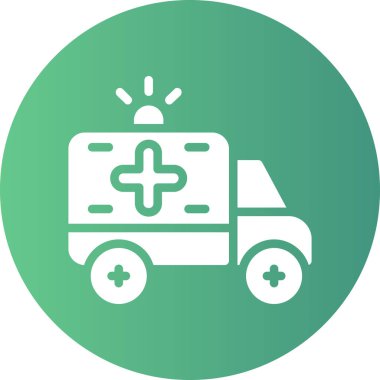 ambulans simgesi vektör illüstrasyonu