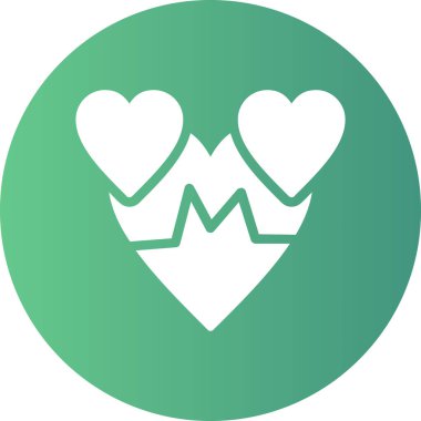 Kişisel ve ticari kullanım için kalp vektörü simgesi simgesi vektör çizimi..